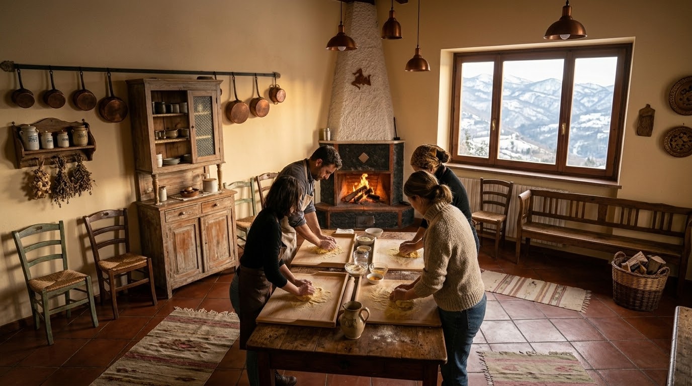 Pasta making cooking classs mount etna sicily
